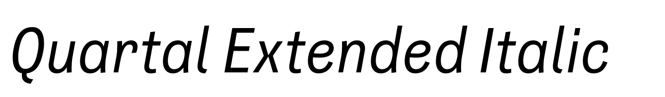 Quartal Extended Italic